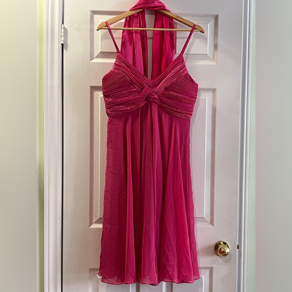 Sally USA | Fushia Halter Dress with Shawl | Size L